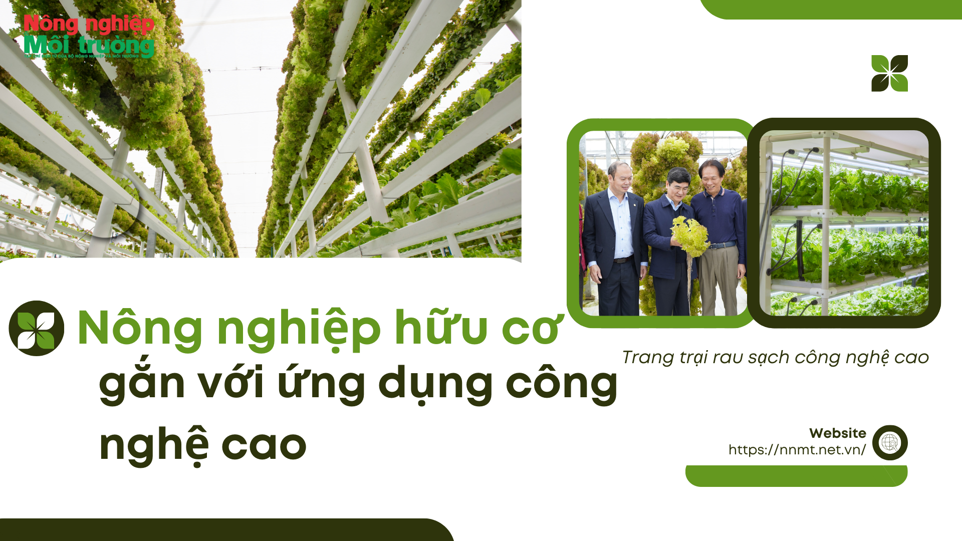 Nông nghiệp hữu cơ gắn với ứng dụng công nghệ cao