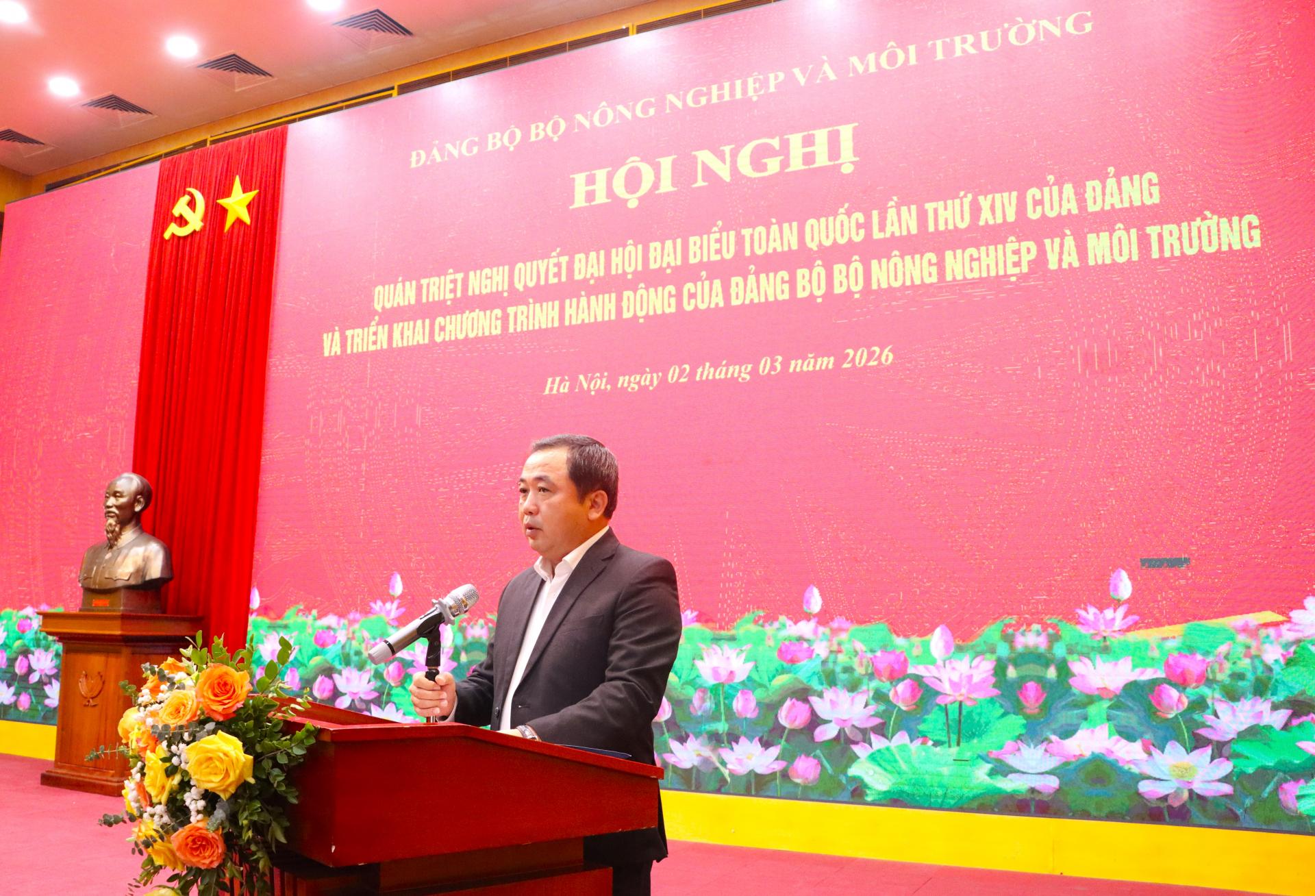 Bộ Nông nghiệp và Môi trường quán triệt tinh thần Nghị quyết Đại hội XIV: Nói đi đôi với làm, lượng hóa bằng kết quả cụ thể