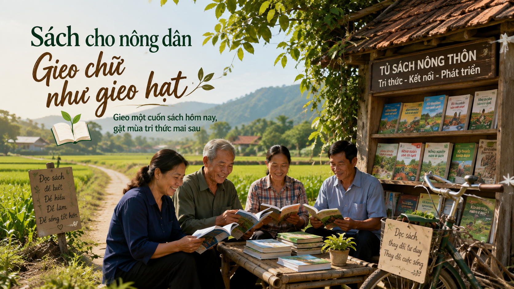 Sách cho nông dân: Gieo chữ như gieo hạt