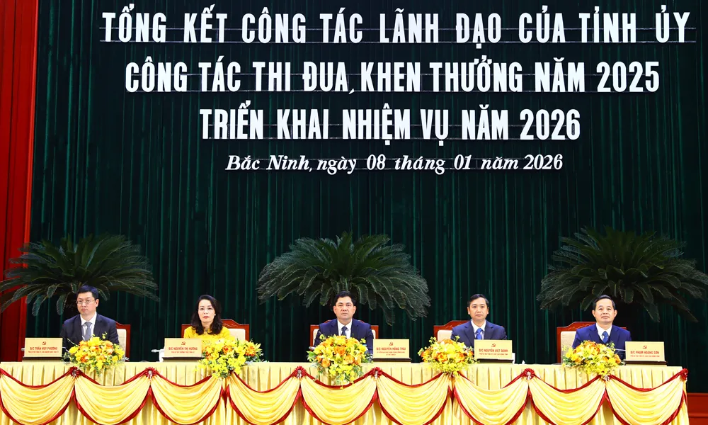 Tỉnh ủy Bắc Ninh triển khai nhiệm vụ năm 2026: Quyết tâm tăng trưởng hai con số, tạo nền tảng vững chắc cho giai đoạn 2026 - 2030