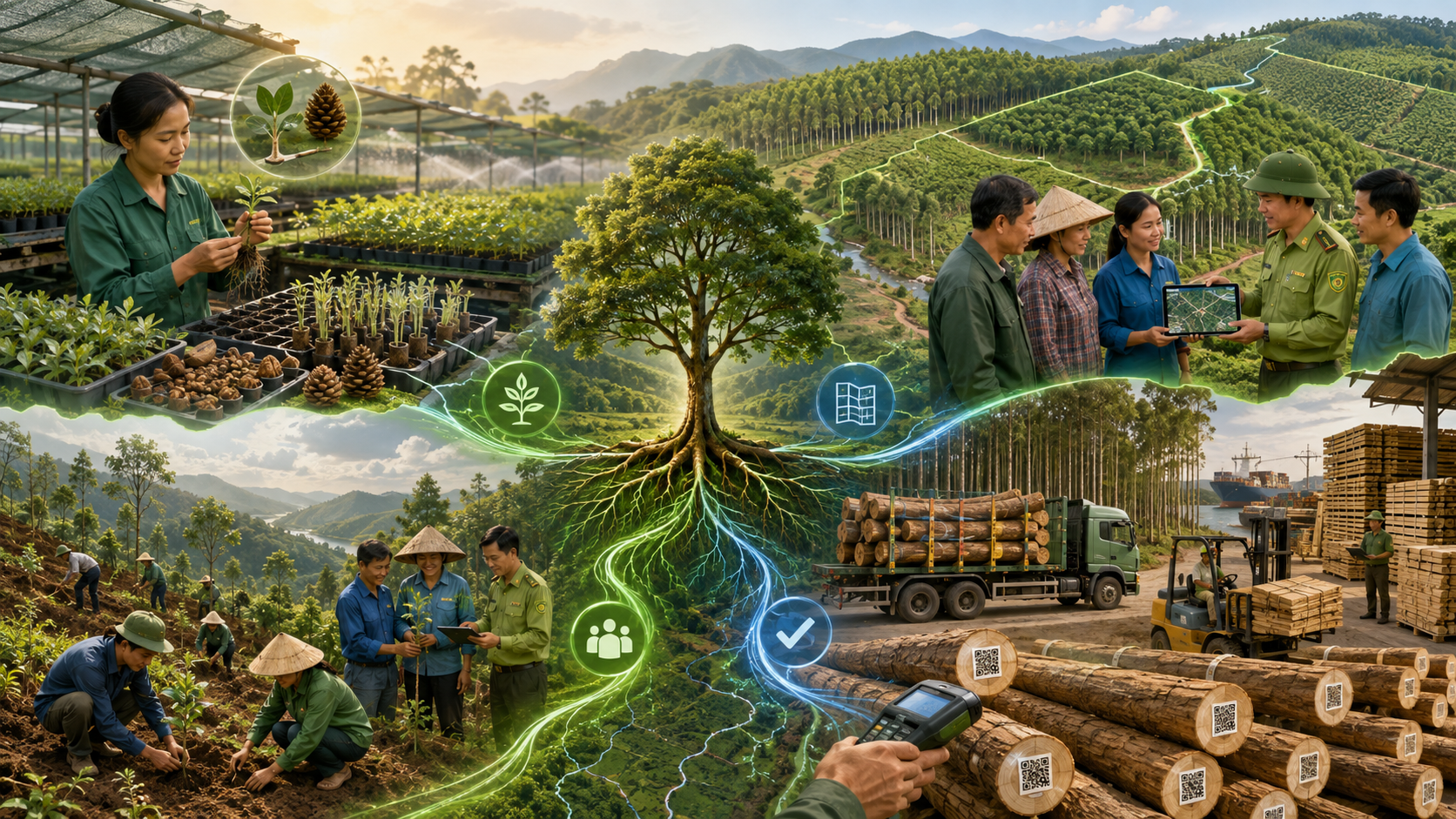 Cơ chế khuyến khích liên kết 100 héc-ta để cấp mã số rừng trồng