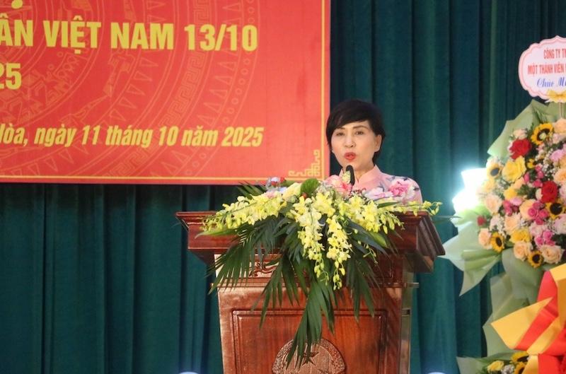 Đại diện doanh nghiệp phát biểu tại buổi lễ