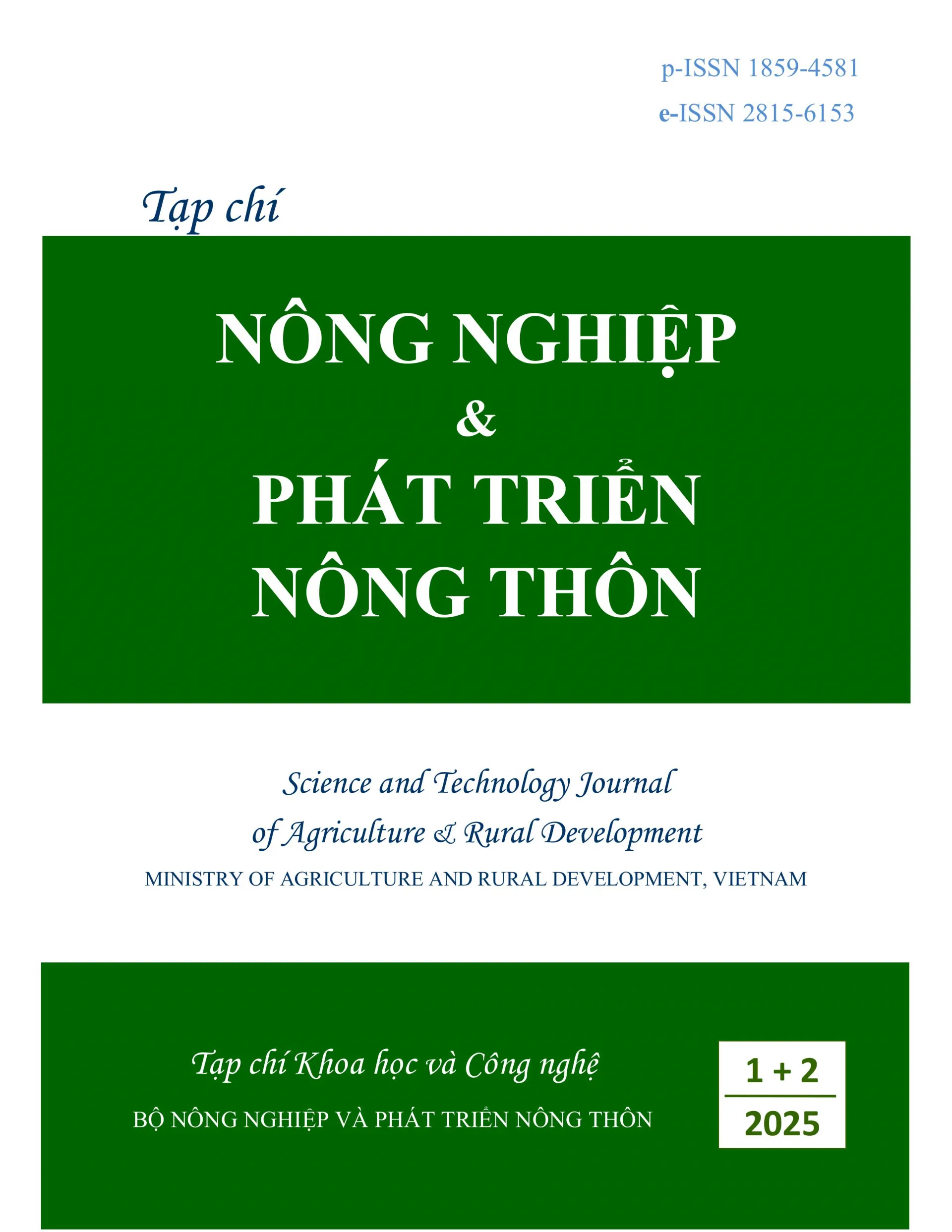 Tạp chí Nông nghiệp và Phát triển nông thôn số 1+2 (Kỳ 1+2 tháng 1) năm 2025