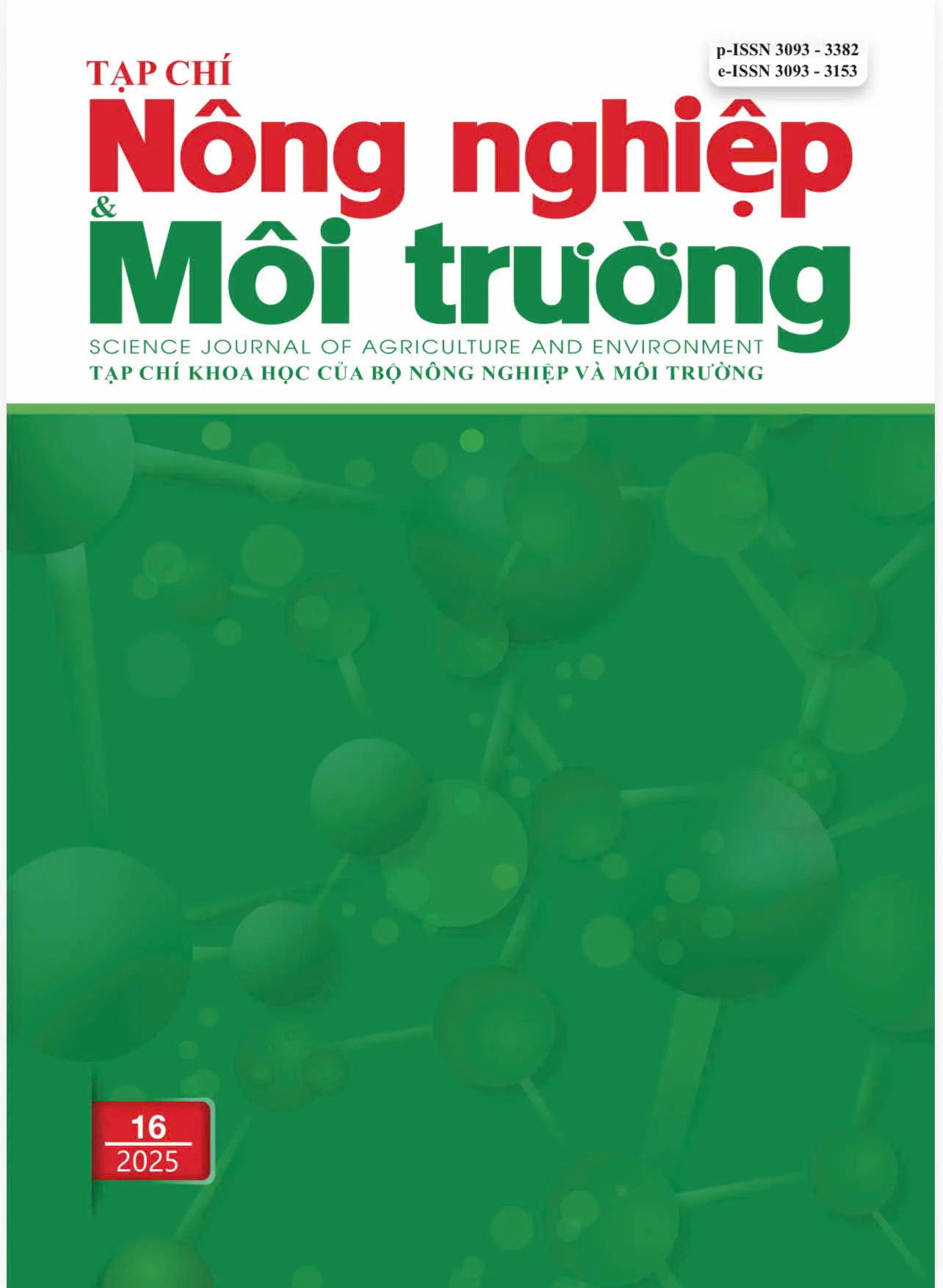 Tạp chí Nông nghiệp và Môi trường số 16 (Kỳ 2 tháng 8) năm 2025