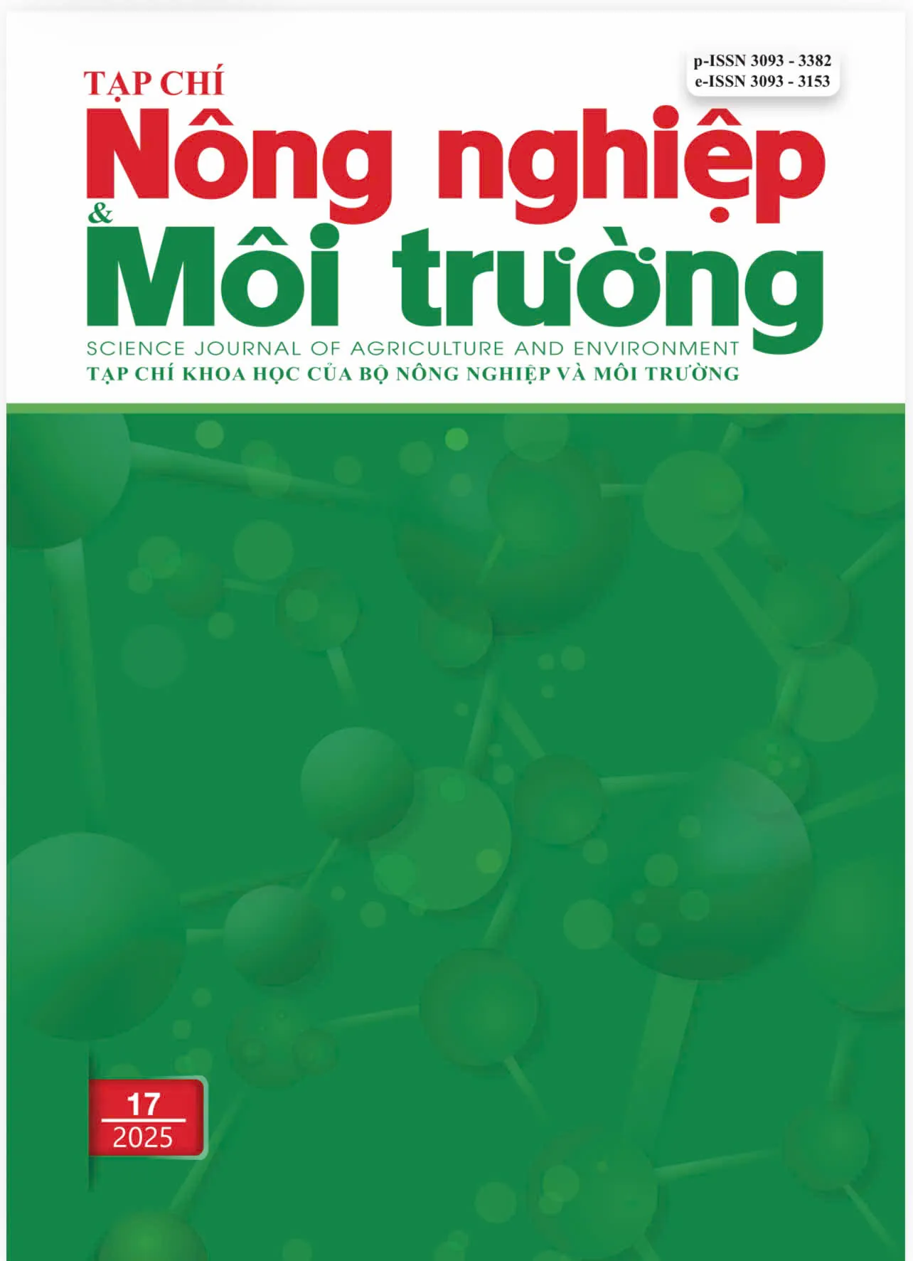 Tạp chí Nông nghiệp và Môi trường số 17 (Kỳ 1 tháng 9) năm 2025