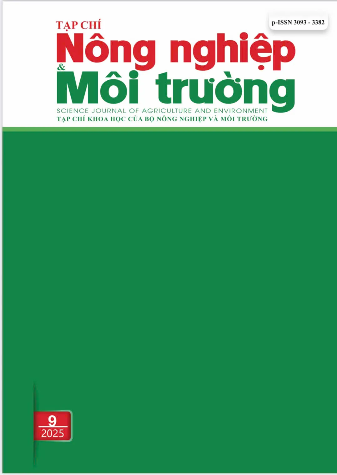 Tạp chí Nông nghiệp và Môi trường số 9 (Kỳ 1 tháng 5) năm 2025