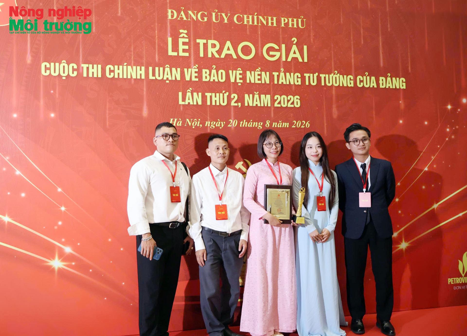 Tạp chí Nông nghiệp và Môi trường đạt giải khuyến khích Cuộc thi chính luận về bảo vệ nền tảng tư tưởng của Đảng