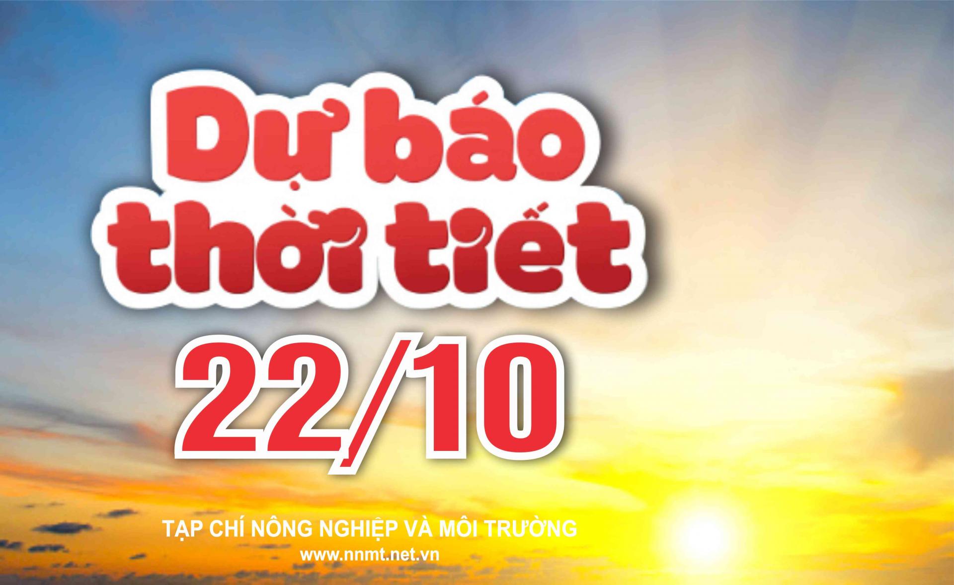 Thời tiết 22/10: Hà Tĩnh - Quảng Ngãi mưa lớn diện rộng