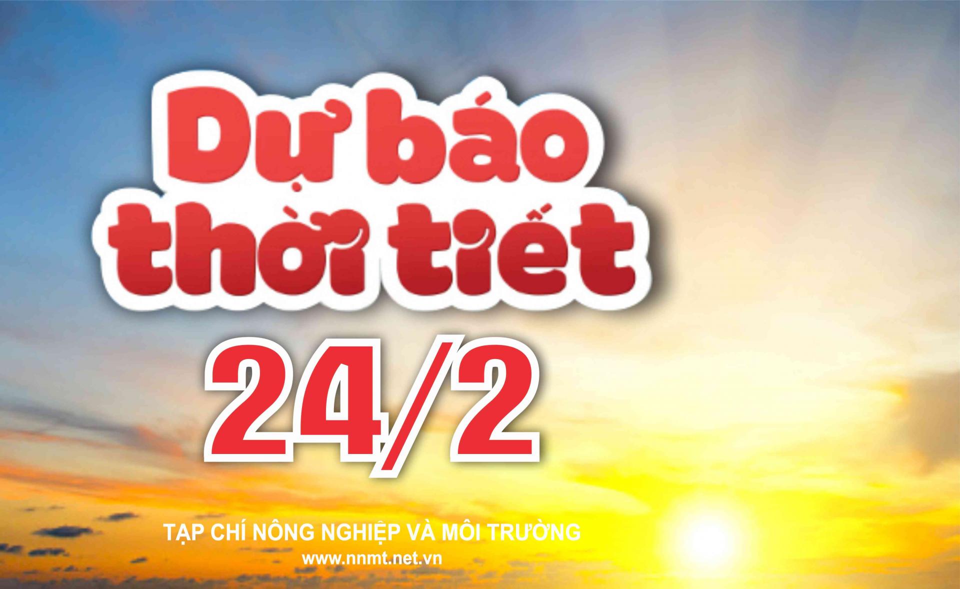 Thời tiết ngày 24/2: Miền Bắc mưa phùn và sương mù, sau mưa rào rải rác