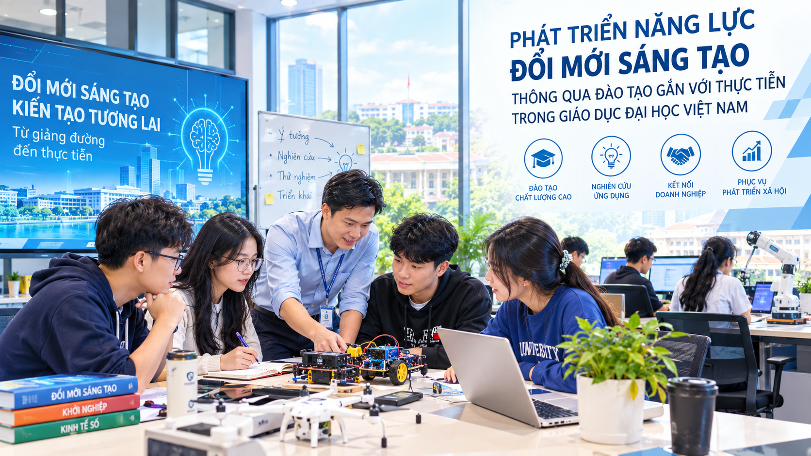 Phát triển năng lực đổi mới sáng tạo thông qua đào tạo gắn với thực tiễn