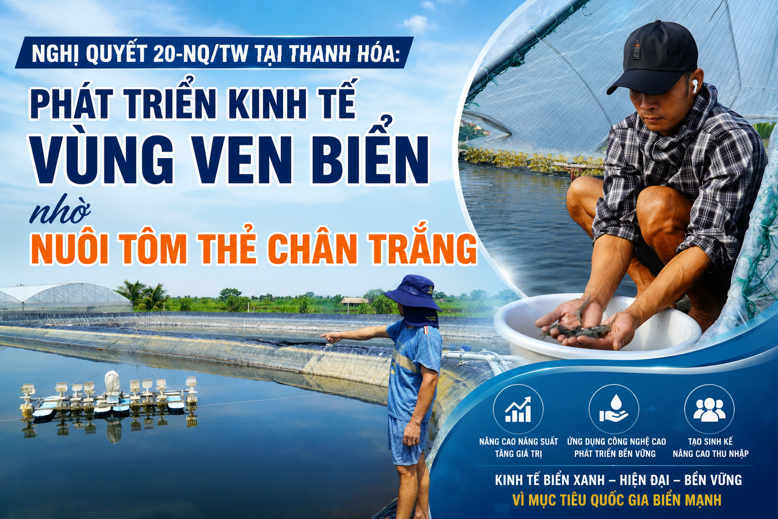 Phát triển kinh tế vùng ven biển nhờ nuôi tôm thẻ chân trắng