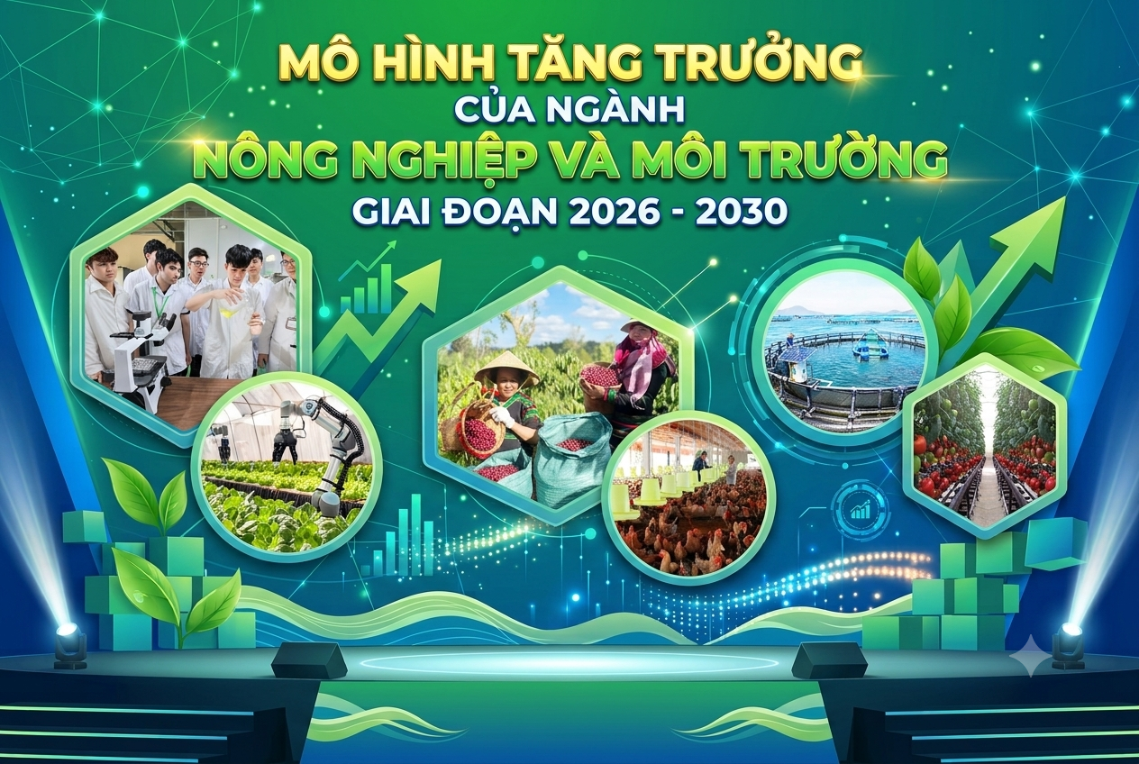 Mô hình tăng trưởng của ngành Nông nghiệp và Môi trường giai đoạn 2026 - 2030