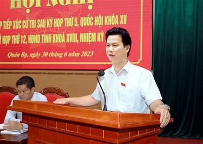 Bộ trưởng Bộ TN&MT Đặng Quốc Khánh: Phát huy vai trò Người đại biểu của Nhân dân