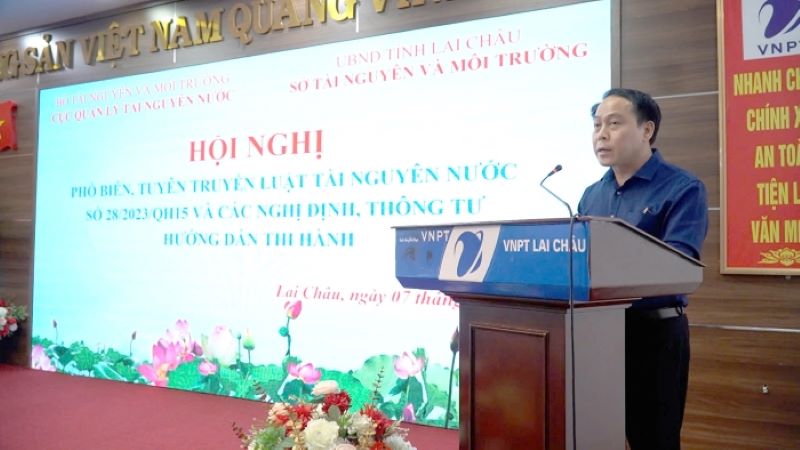 Lai Châu: Tổ chức Hội nghị phổ biến, tuyên truyền Luật Tài nguyên nước năm 2023