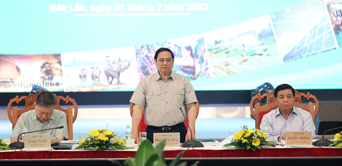 Hình ảnh Thủ tướng Phạm Minh Chính làm việc tại Đắk Lắk
