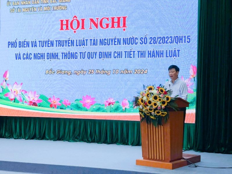 Bắc Giang: Phổ biến, tuyên truyền Luật Tài nguyên nước năm 2023 và các văn bản hướng dẫn thi hành Luật