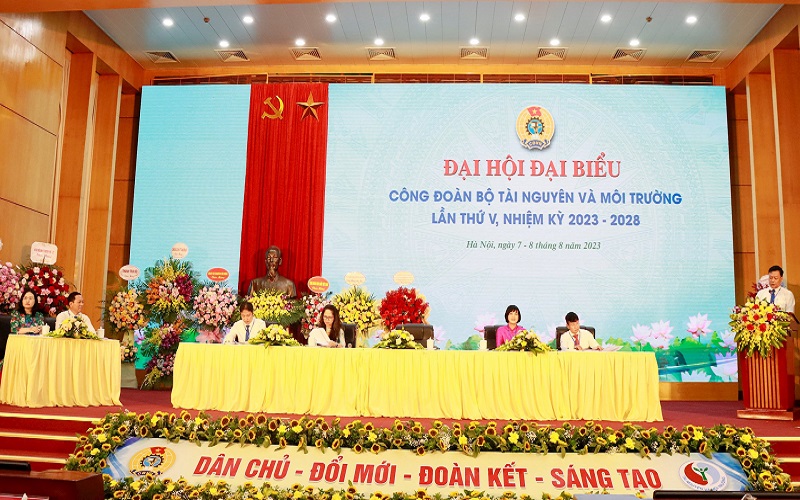 Khai mạc trọng thể Phiên thứ nhất Đại hội Công đoàn Bộ Tài nguyên và Môi trường lần thứ V, nhiệm kỳ 2023-2028