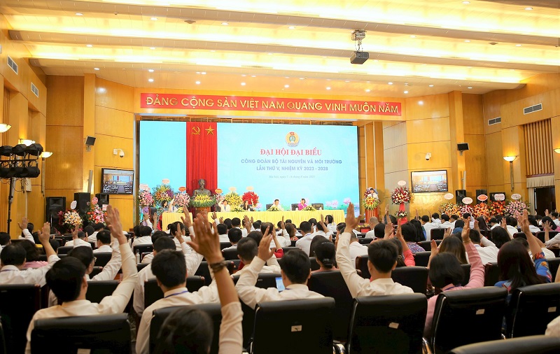Khai mạc trọng thể Phiên thứ nhất Đại hội Công đoàn Bộ Tài nguyên và Môi trường lần thứ V, nhiệm kỳ 2023-2028