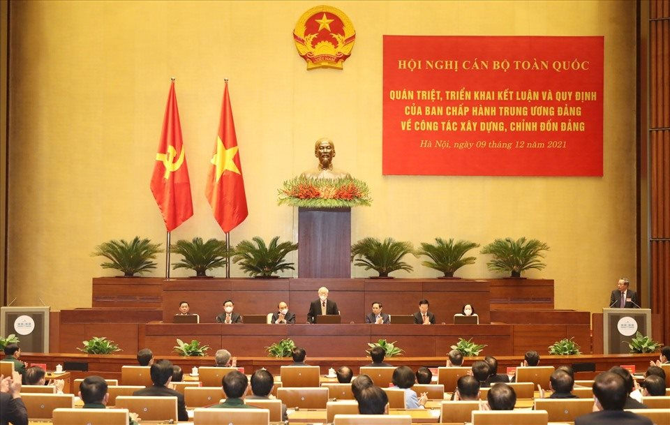 Đảng ủy Bộ TN&MT tham dự trực tuyến Hội nghị toàn quốc quán triệt, triển khai về xây dựng, chỉnh đốn Đảng