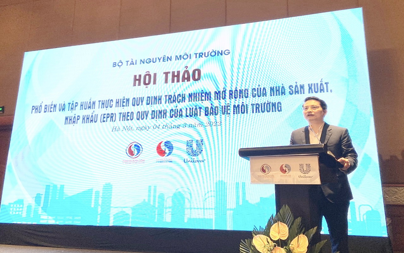 Bộ Tài nguyên và Môi trường tổ chức phổ biến và tập huấn tới các đoan vị, doanh nghiệp thực hiện quy định trách nhiệm mở rộng của nhà sản xuất, nhập khẩu