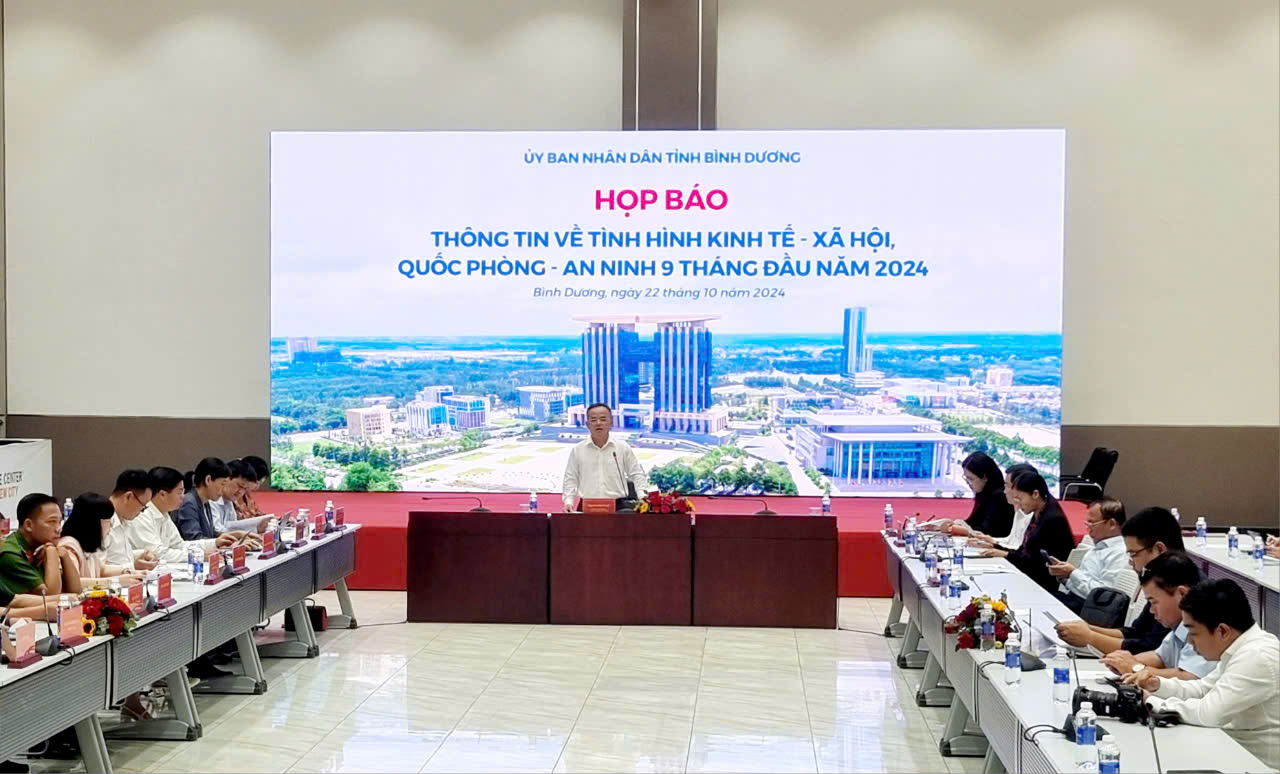 Bình Dương: Thông tin về tình hình kinh tế - xã hội trong 9 tháng đầu năm 2024