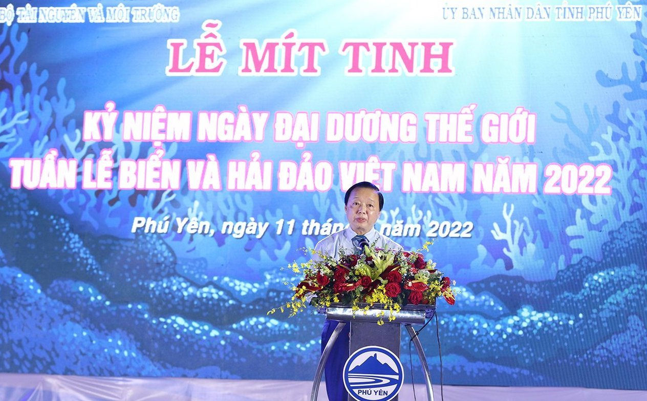 Toàn văn bài phát biểu của Bộ trưởng Trần Hồng Hà tại Lễ mít tinh kỷ niệm Ngày Đại dương thế giới, Tuần lễ Biển và Hải đảo Việt Nam năm 2022.