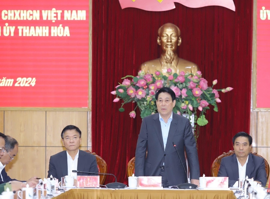 Chủ tịch nước Lương Cường thăm và làm việc tại tỉnh Thanh Hoá