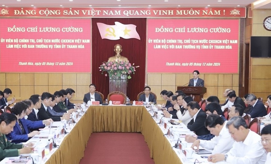 Chủ tịch nước Lương Cường thăm và làm việc tại tỉnh Thanh Hoá