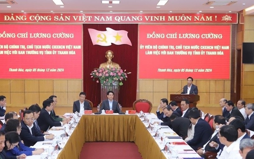 Chủ tịch nước Lương Cường thăm và làm việc tại tỉnh Thanh Hoá