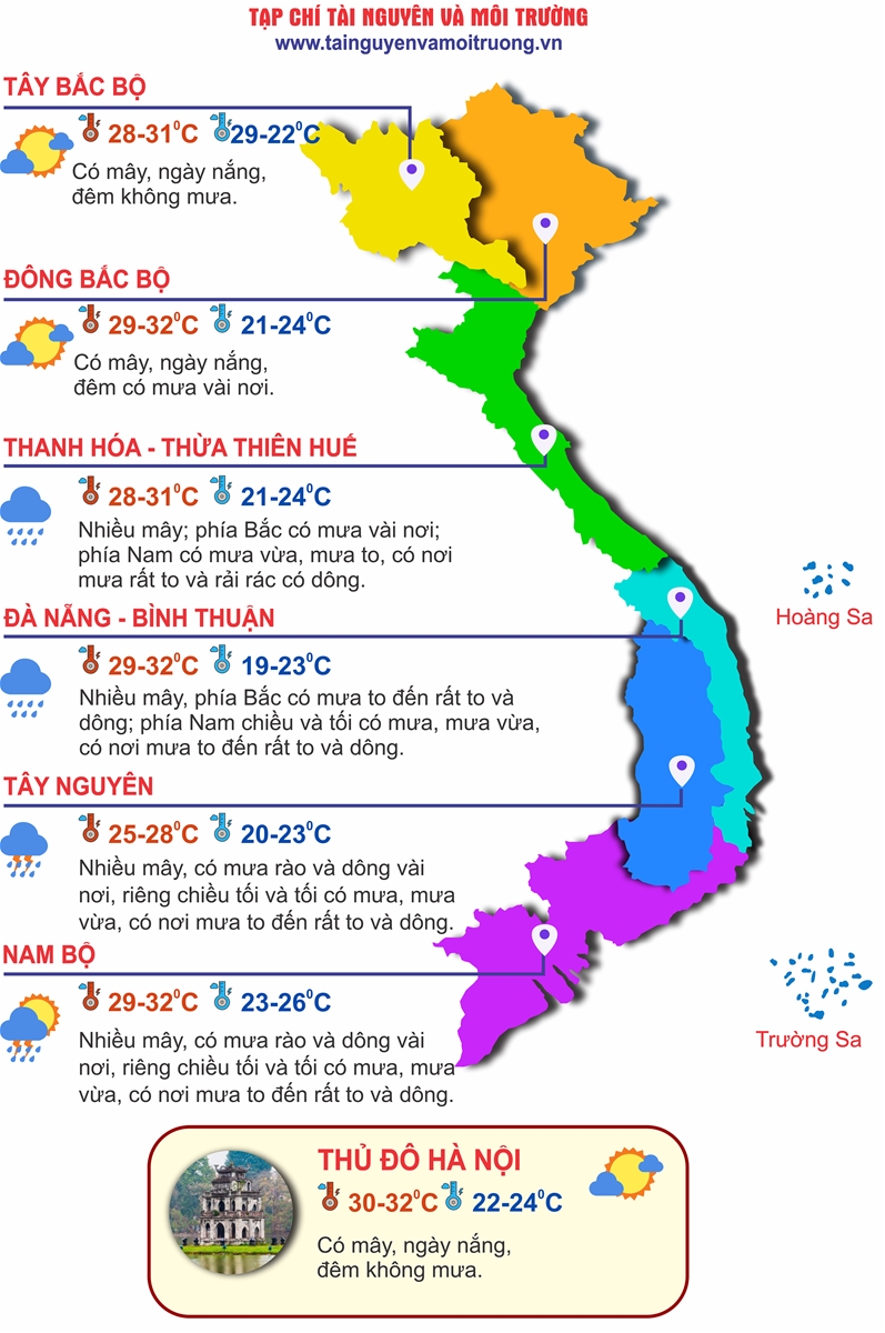 Thời tiết ngày 17/10/2023: Miền Bắc nắng dịu, Trung Bộ còn mưa lớn