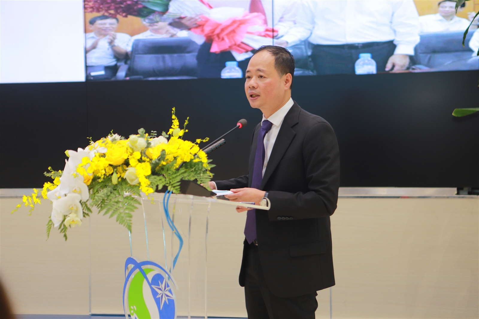 Bài phát biểu của Tổng cục trưởng Tổng cục Khí tượng Thủy văn Trần Hồng Thái chào mừng Tổng Thư ký Liên hợp quốc António Guteres