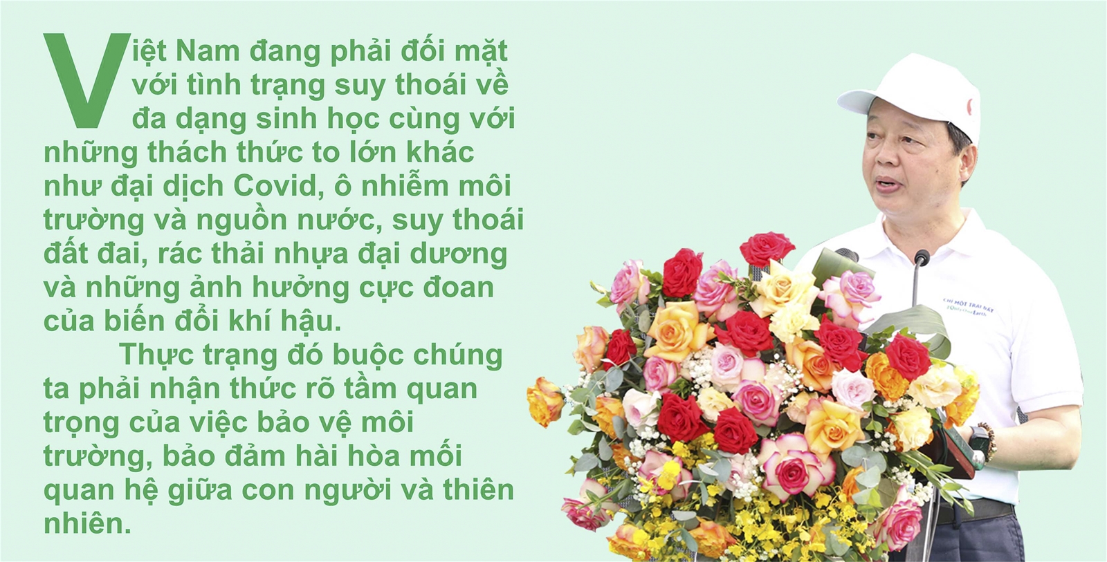Bộ trưởng Bộ TN&MT Trần Hồng Hà: Chúng ta phải nhận thức rõ hơn tầm quan trọng của việc bảo vệ môi trường