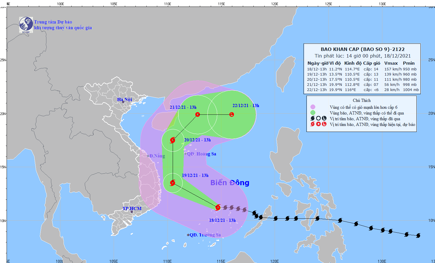 Tin bão khẩn cấp ( cơn bão số 9)