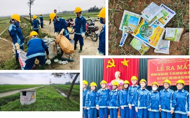 Thành phố Hà Tĩnh: Hiệu quả từ mô hình bể thu gom rác thải thuốc bảo vệ thực vật