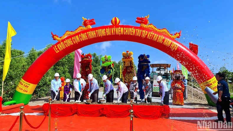 Cà Mau khởi công cụm Tượng đài chuyến tàu tập kết ra bắc