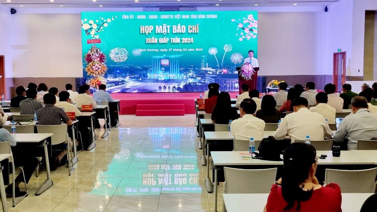 Bình Dương: Họp mặt báo chí đầu Xuân Giáp Thìn 2024
