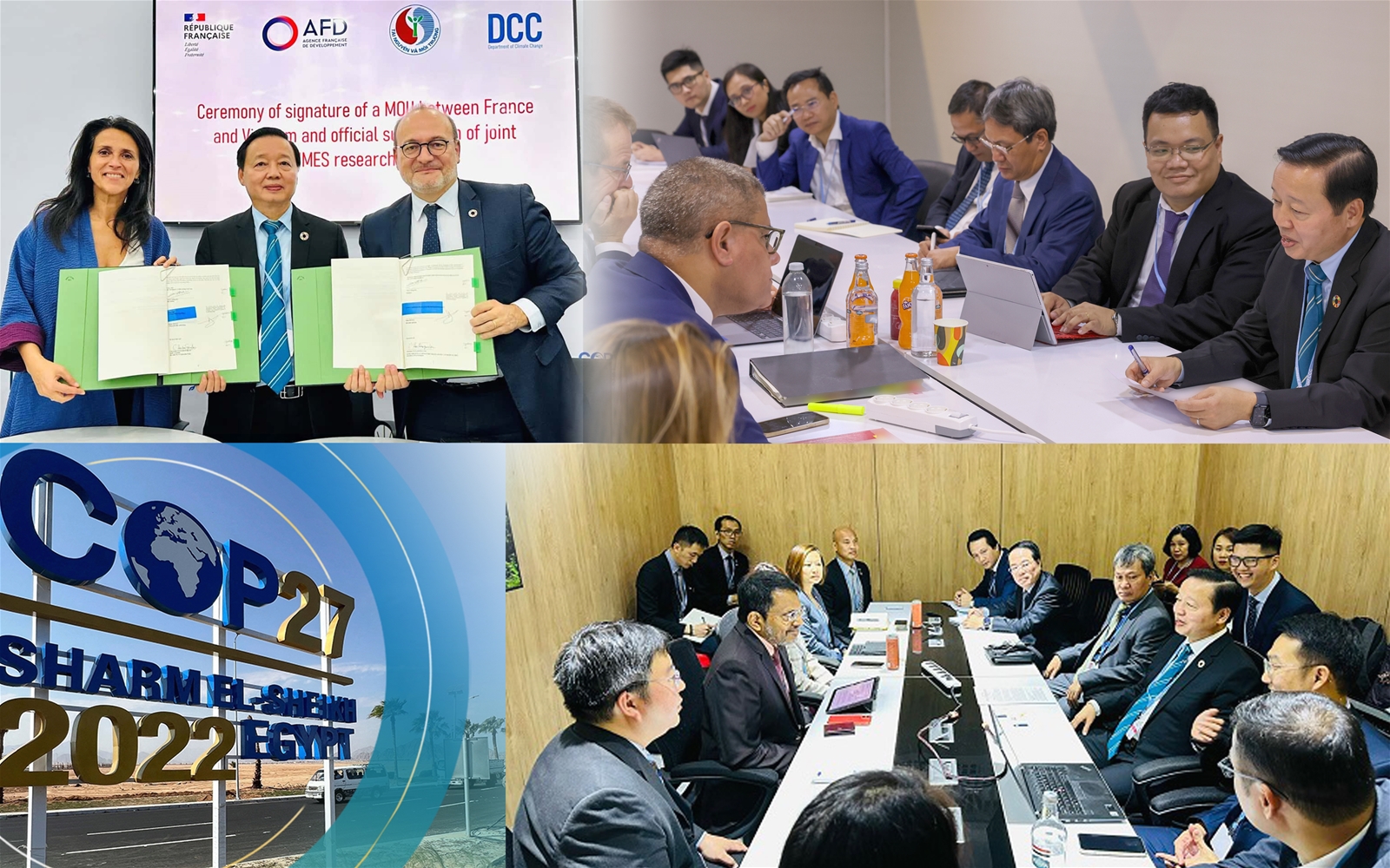 Hội nghị COP27: Cam kết chuyển đổi xanh, xây dựng thị trường các-bon Quyết tâm đưa phát thải ròng về “0” vào năm 2050