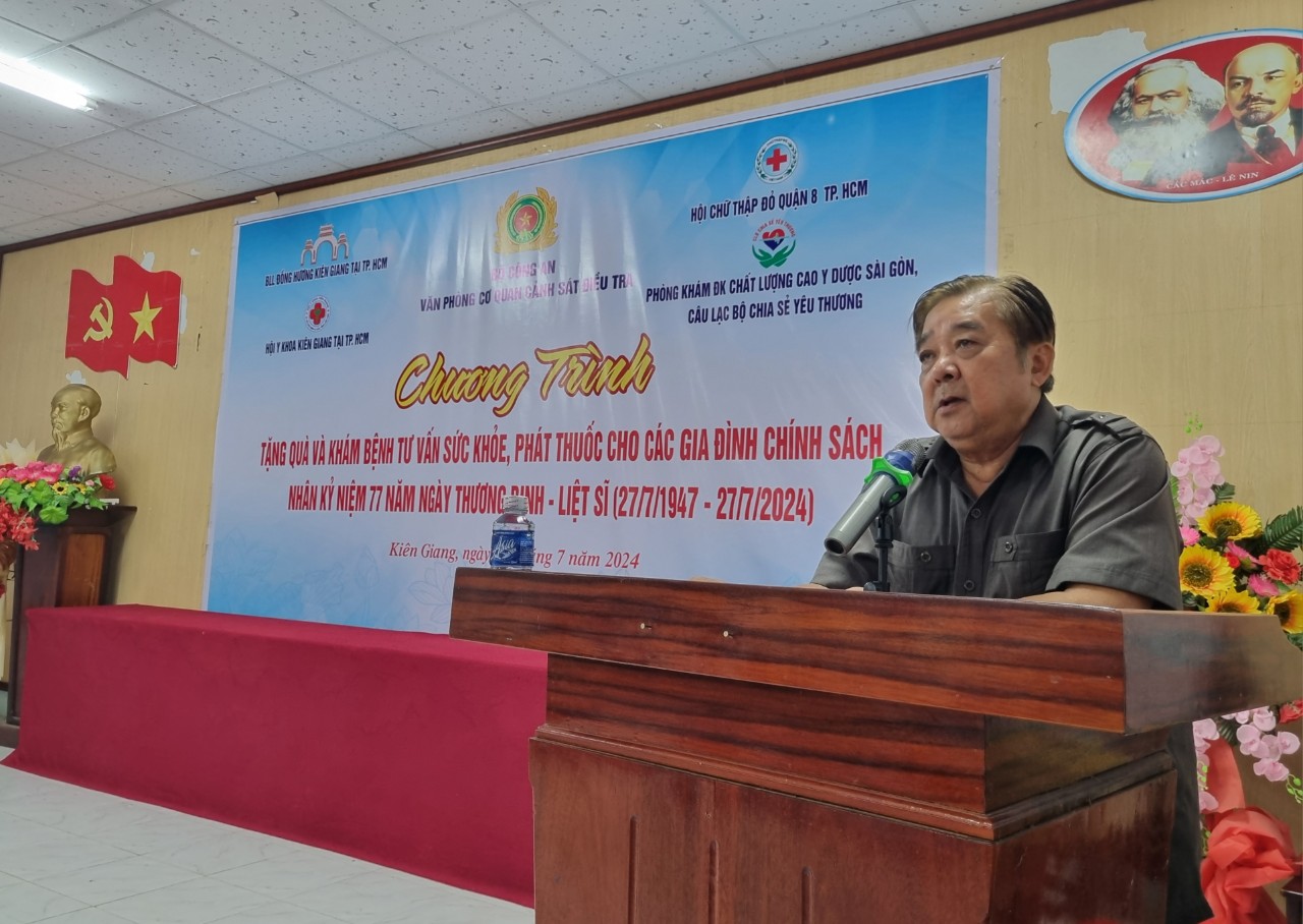 Kiên Giang: Khám sức khoẻ và trao tặng quà cho bà con xã vùng sâu vùng xa nhân Kỷ niệm ngày Thương binh Liệt sĩ