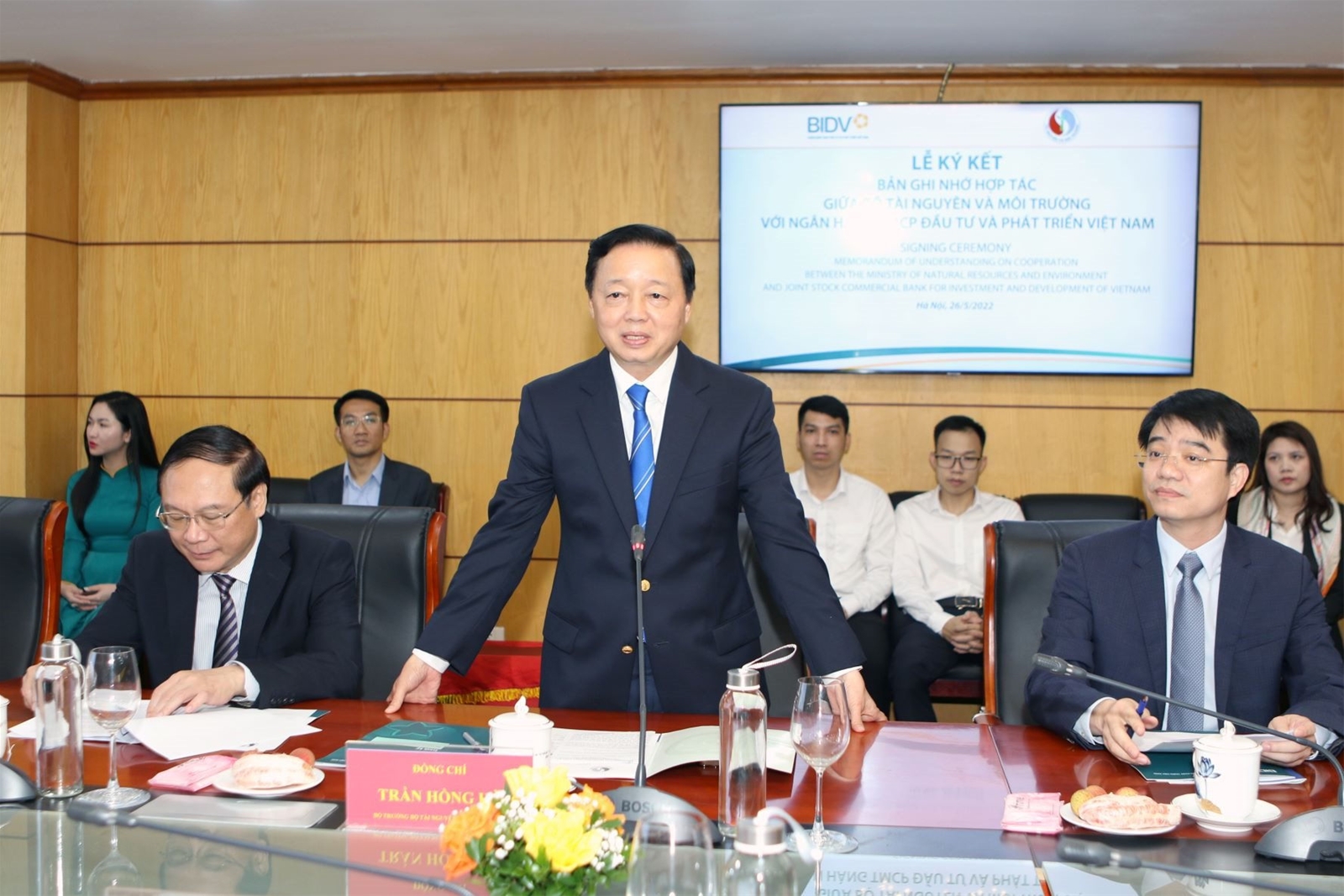 Bộ TN&MT - BIDV: Hợp tác thúc đẩy phát triển tài chính xanh bền vững, bảo vệ môi trường và ứng phó với BĐKH