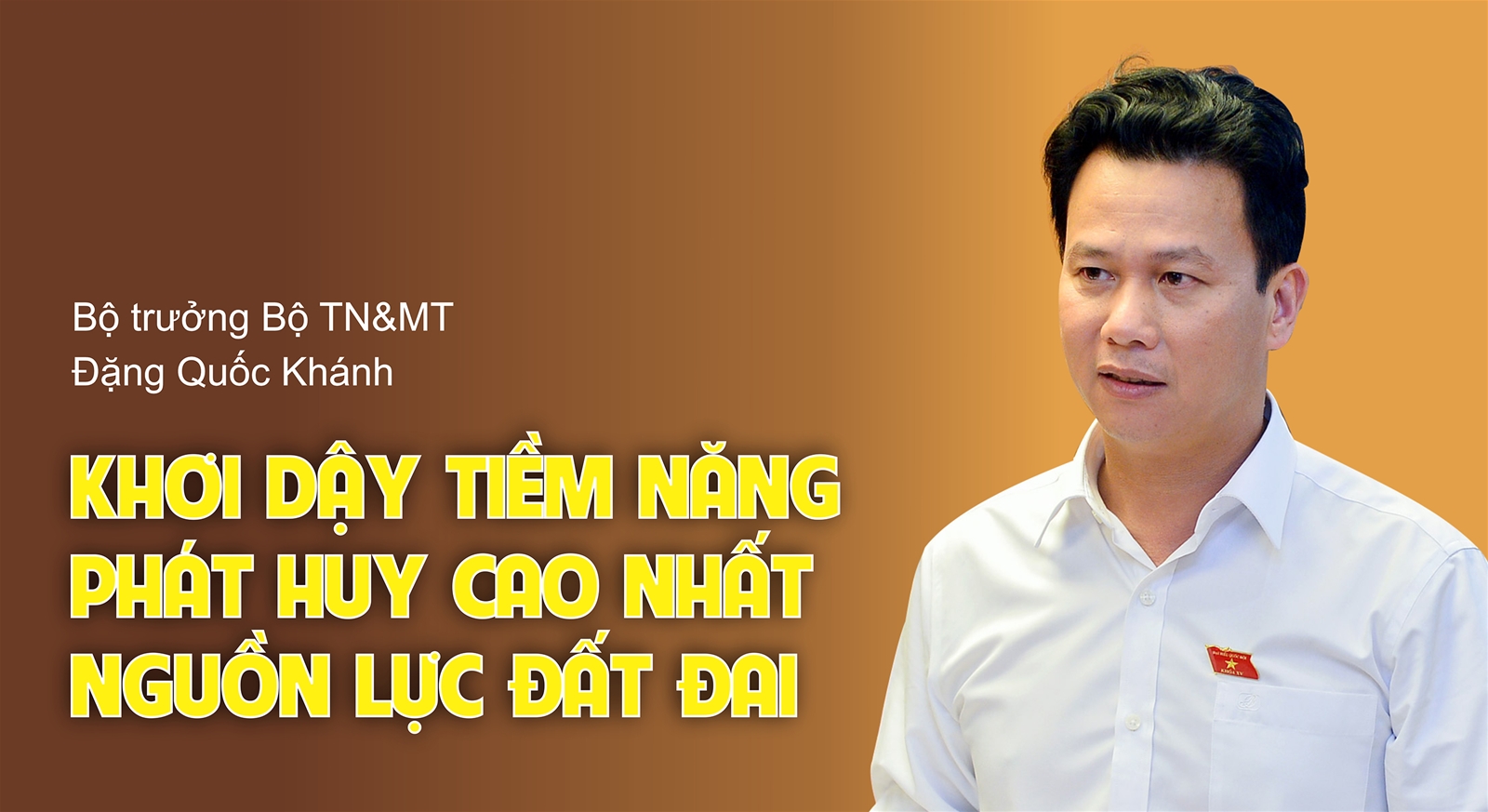 Bộ trưởng Đặng Quốc Khánh: Khơi dậy tiềm năng, phát huy cao nhất nguồn lực đất đai
