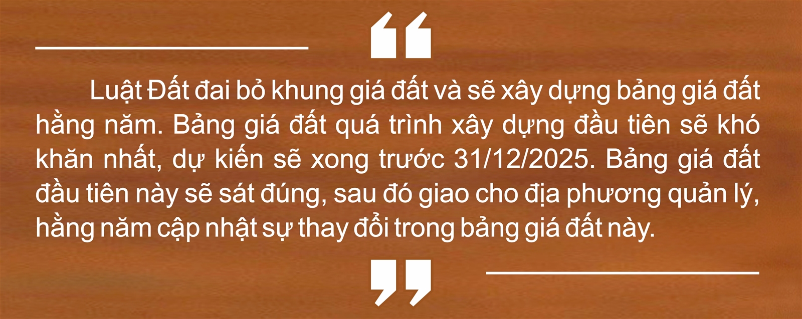 Bảng giá đất đầu tiên dự kiến hoàn thành trước năm 2026
