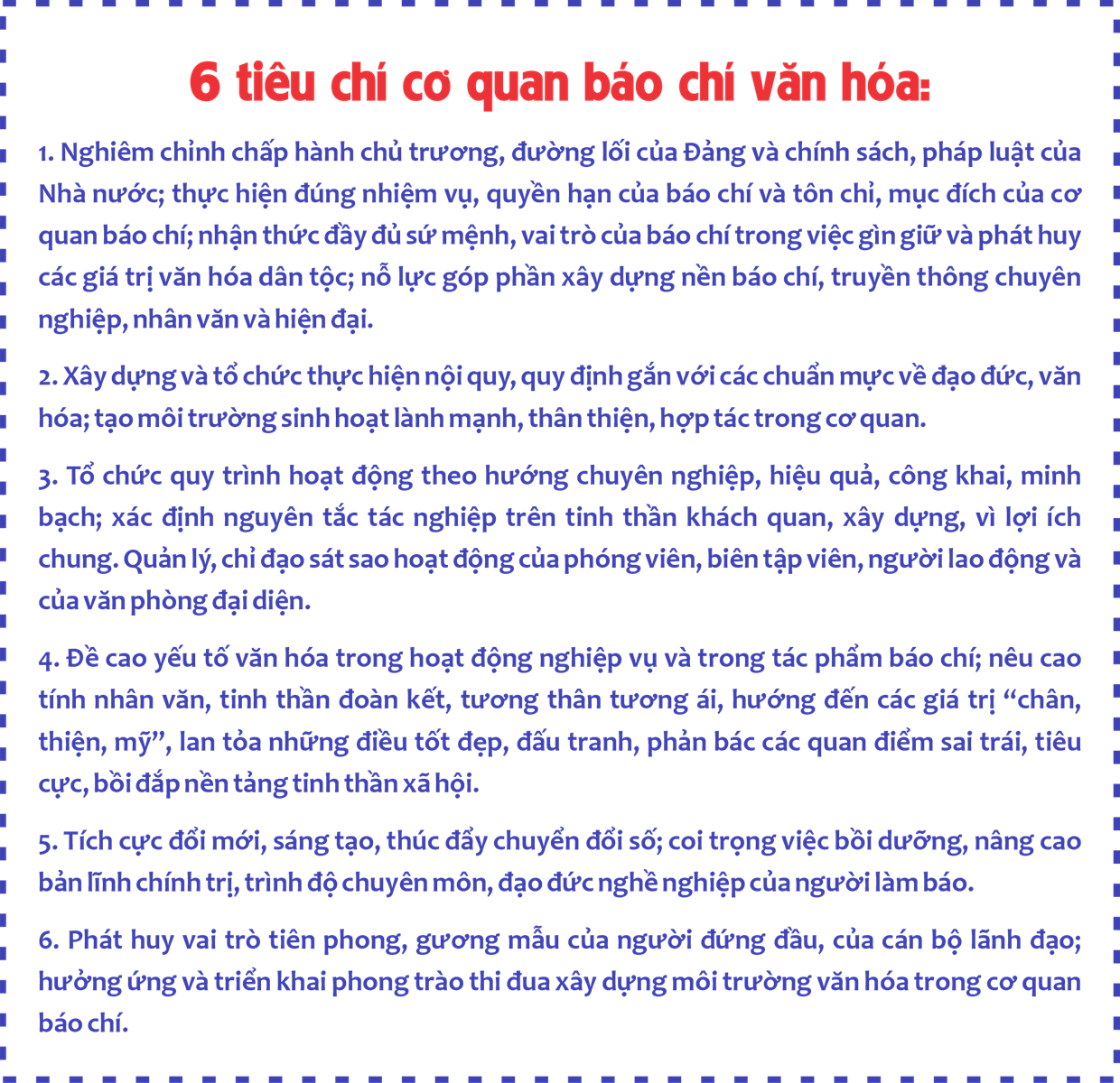 Xây dựng môi trường văn hóa trong cơ quan báo chí và văn hóa của người làm báo Việt Nam 2023