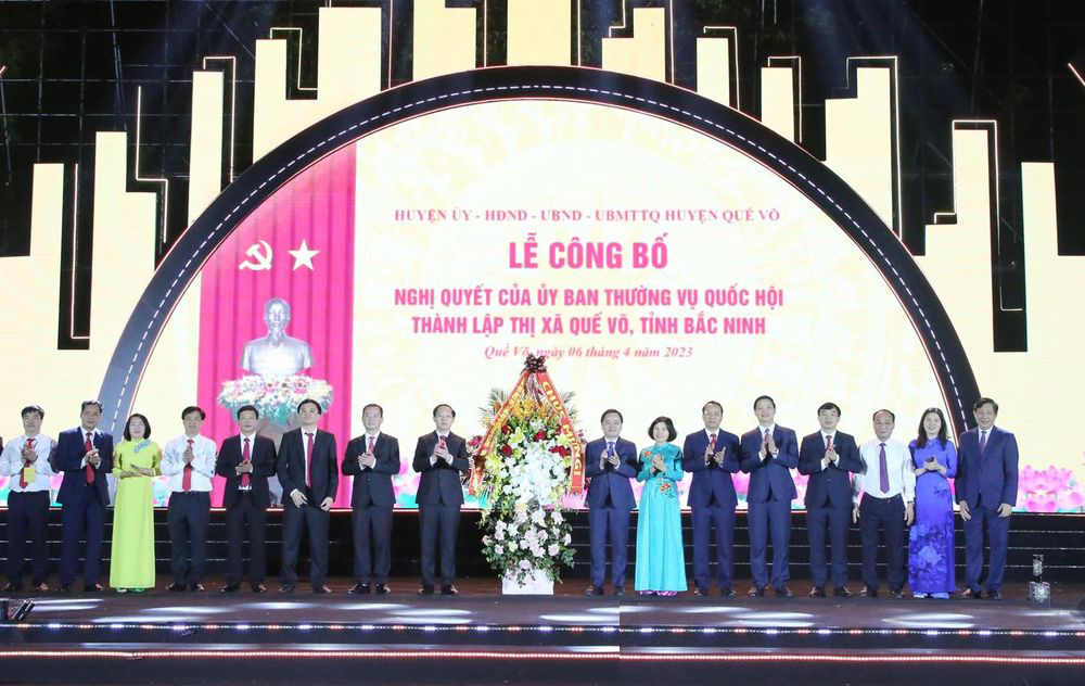 Bắc Ninh: Công bố nghị quyết thành lập thị xã Quế Võ