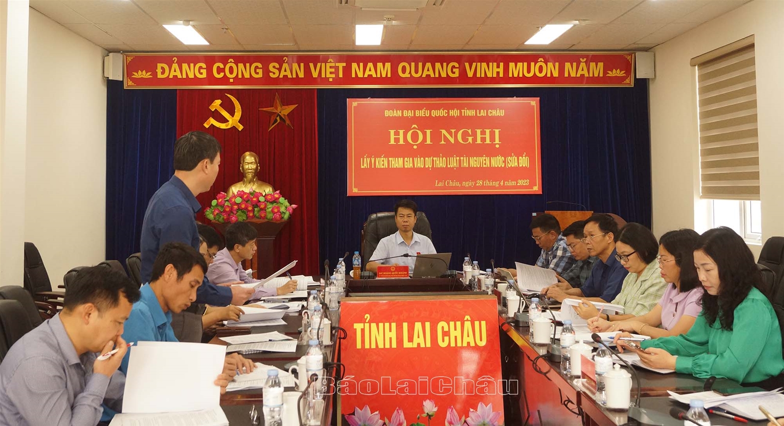 Đoàn ĐBQH tỉnh Lai Châu lấy ý kiến tham gia vào Dự thảo Luật Tài nguyên nước (sửa đổi)