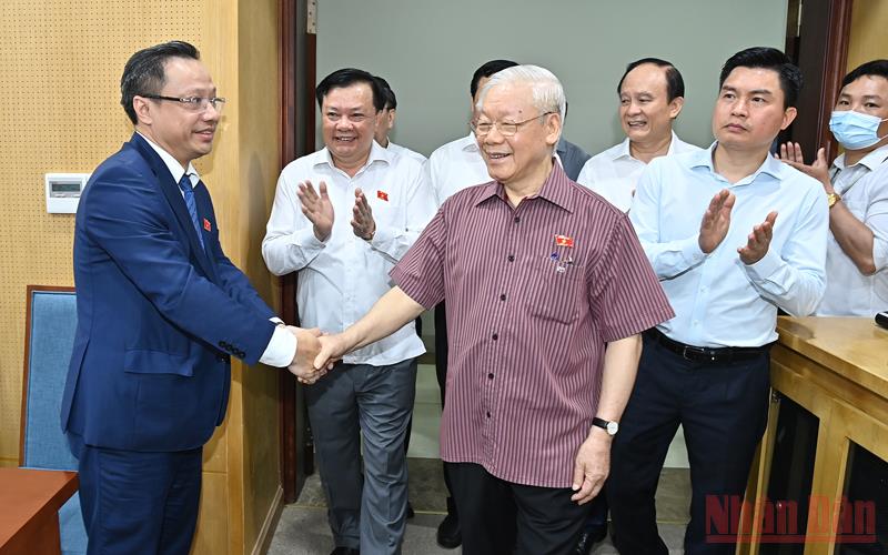 Tổng Bí thư Nguyễn Phú Trọng tiếp xúc cử tri Hà Nội