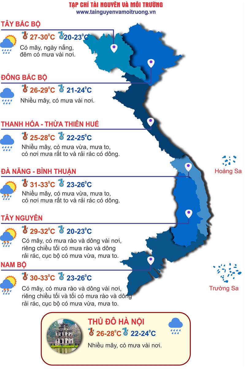 Thời tiết 30/10: Nam Nghệ An đến Bình Định có mưa rất to