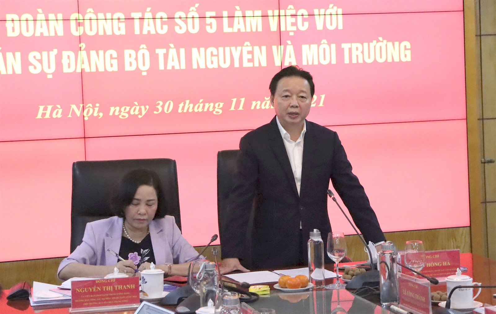 Bộ TN&MT làm việc với Đoàn khảo sát của Ban chỉ đạo Trung ương về quản lý biên chế