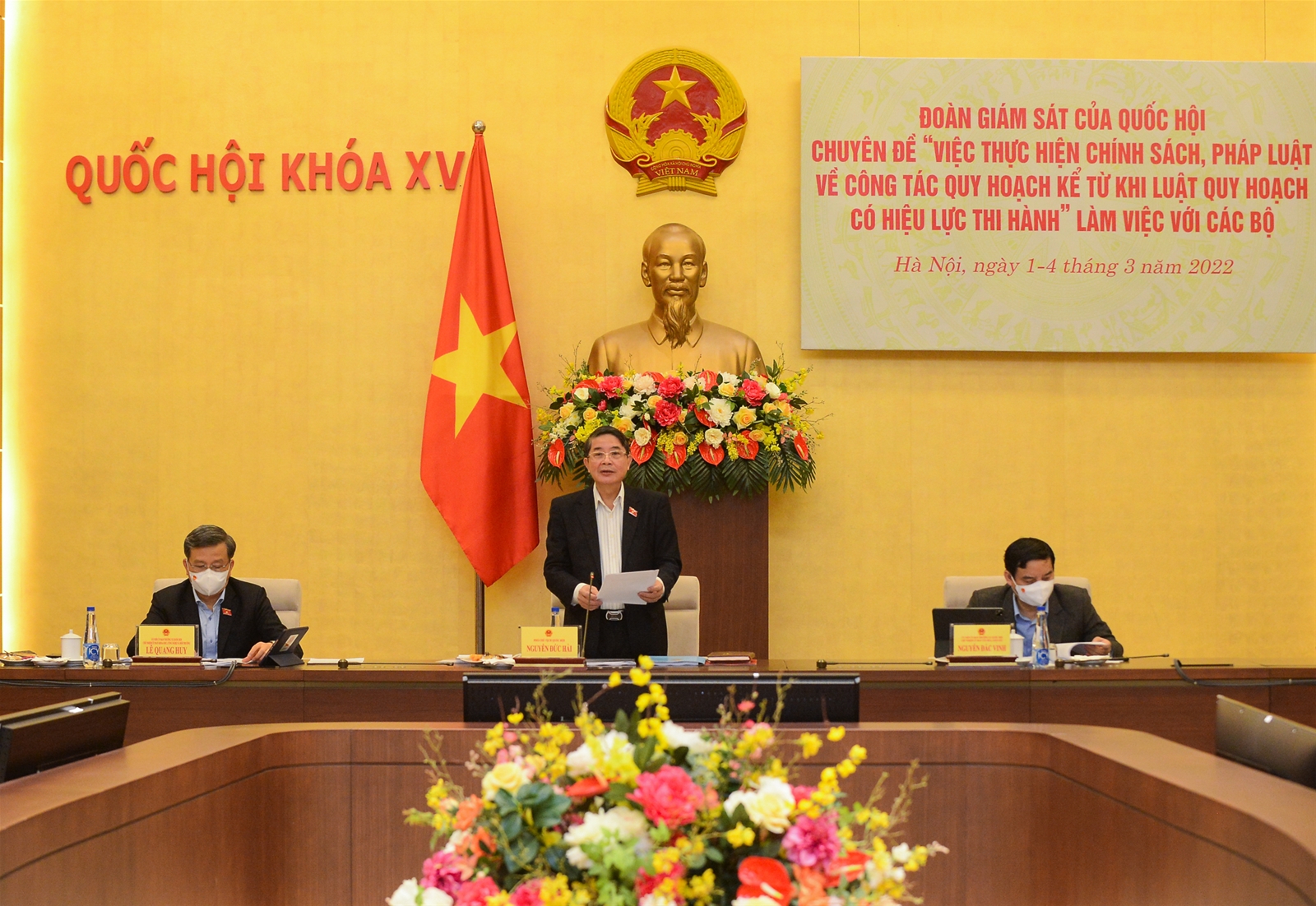 Đoàn giám ssát của Quốc hội về công tác quy hoạch làm việc với Bộ Tài nguyên và Môi trường