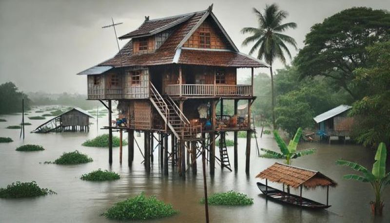 Nông thôn vùng châu thổ sông Cửu Long vào mùa nước nổi trong tương lai