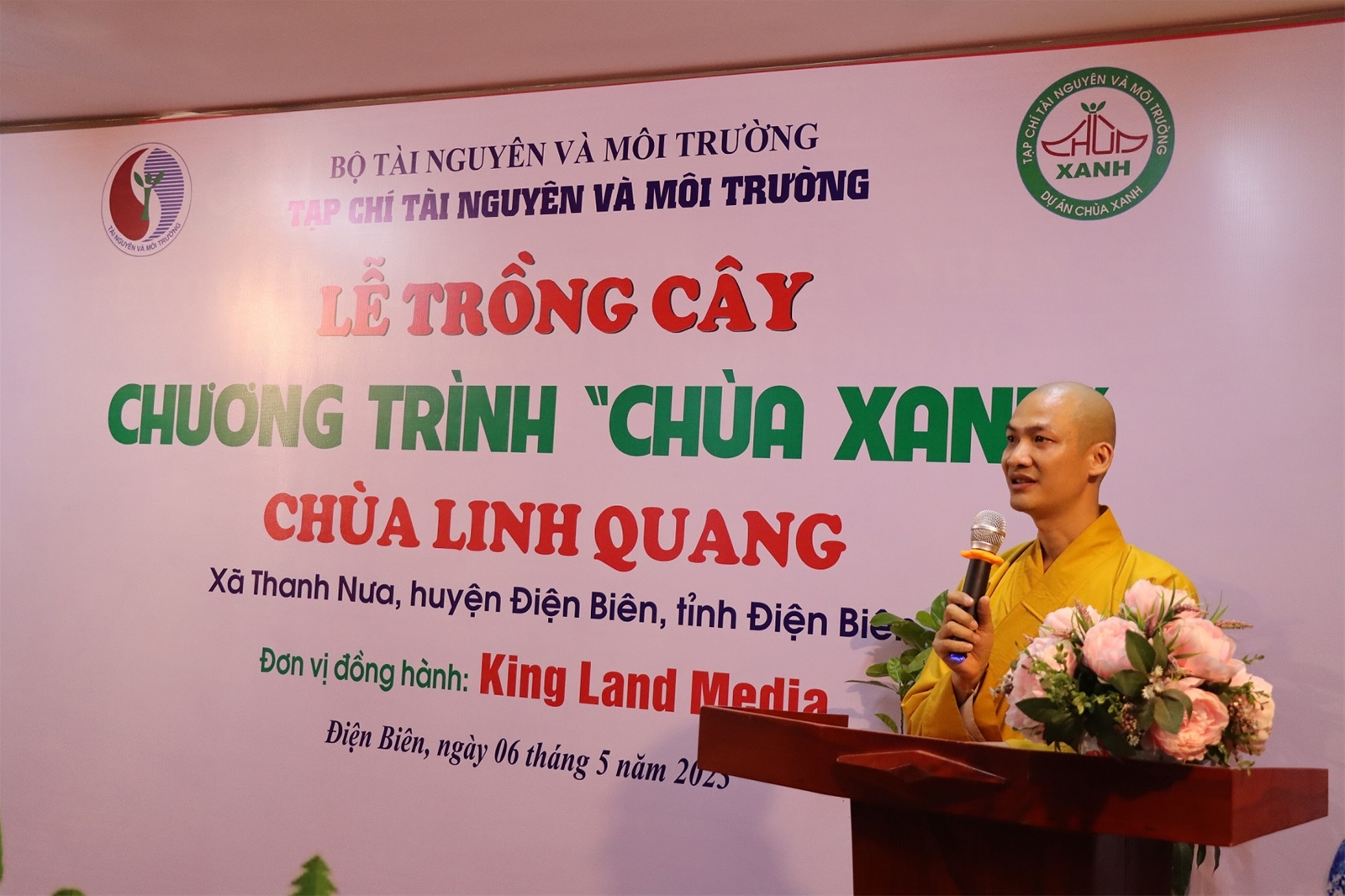 Tạp chí Tài nguyên và Môi trường trồng 663 cây tại chùa Linh Quang, Điện Biên